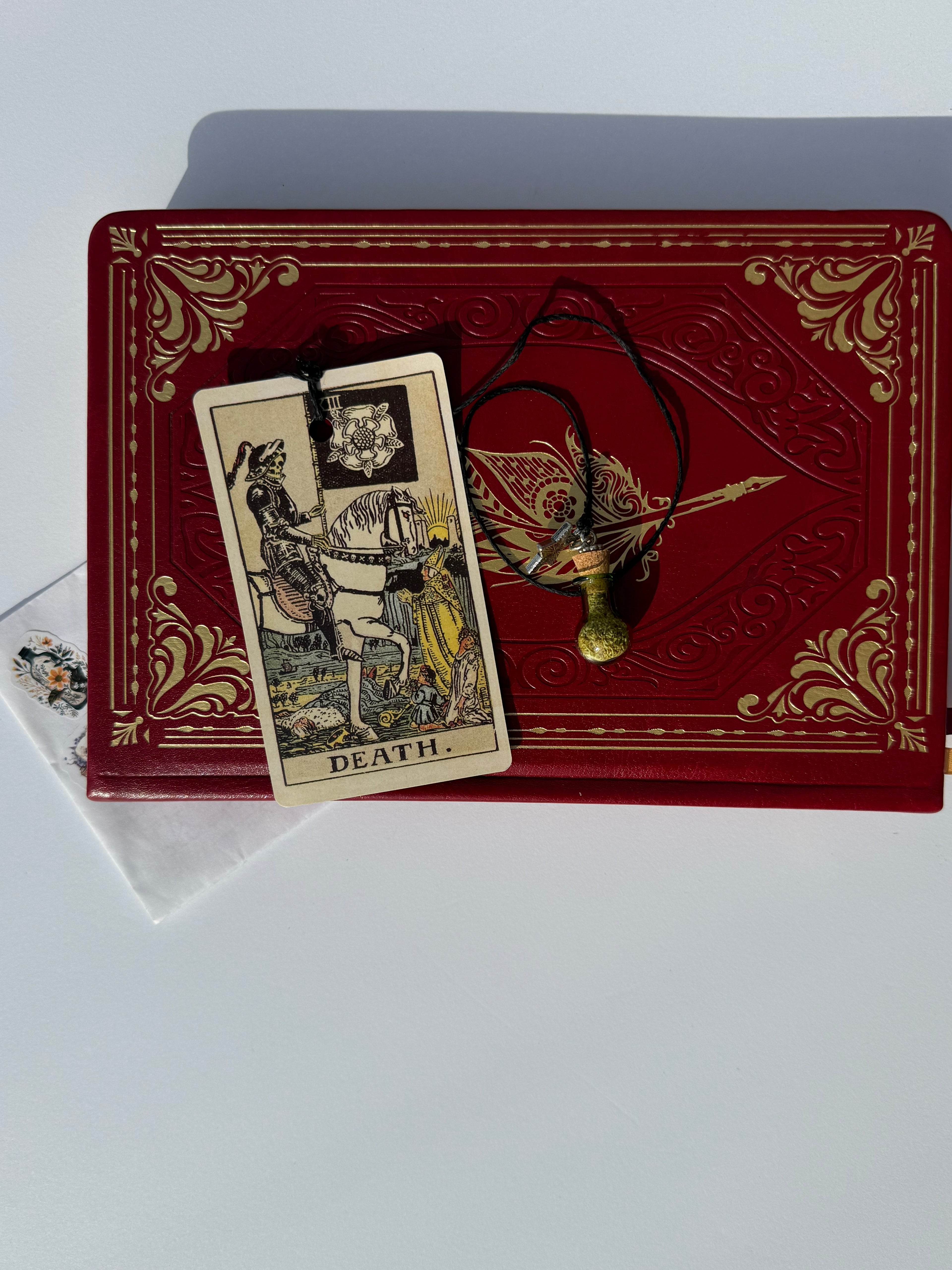 Handmade Tarot Card Bookmark | with handwritten tarot reading