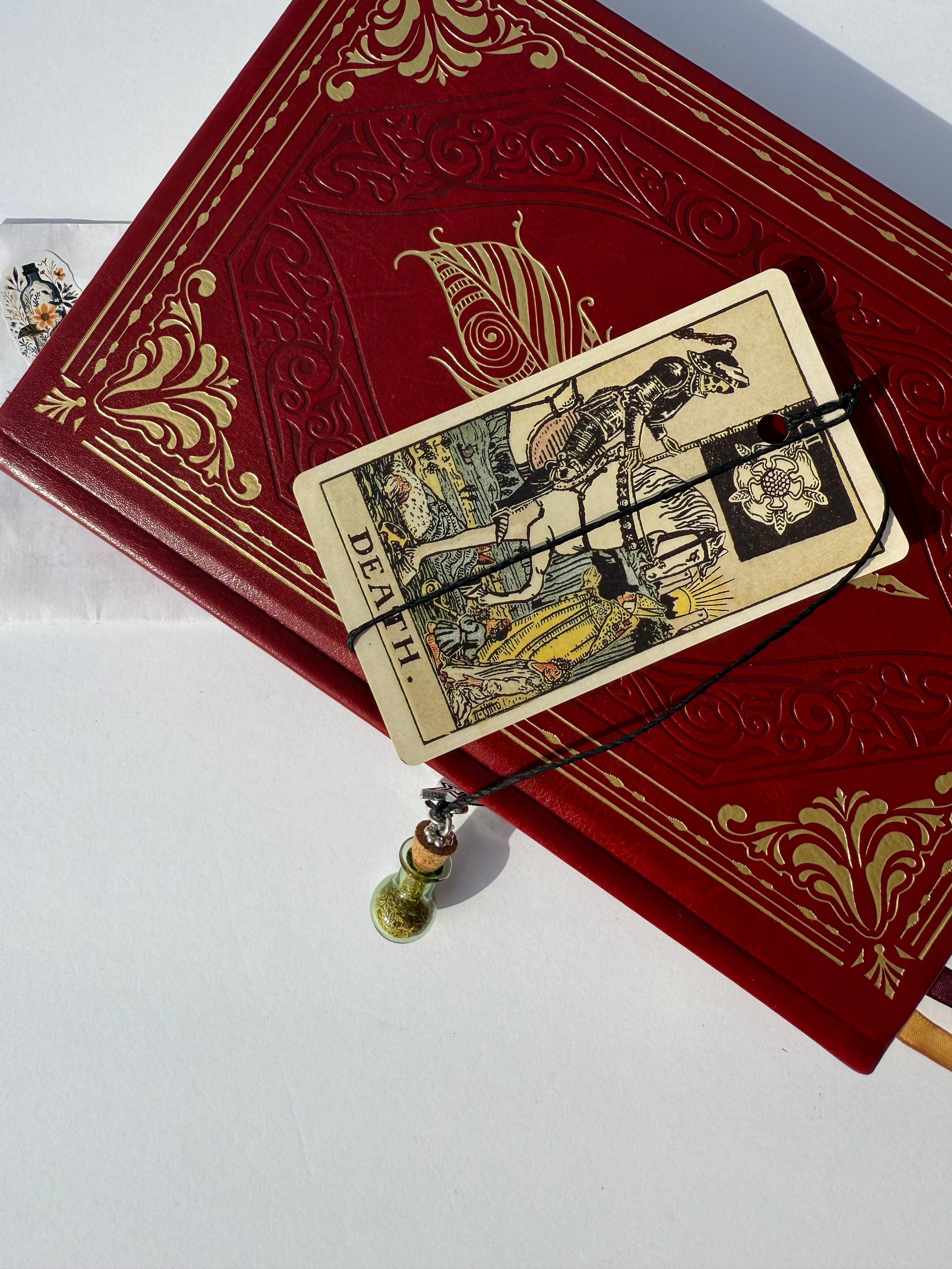 Handmade Tarot Card Bookmark | with handwritten tarot reading