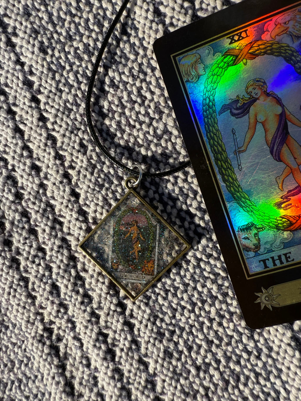 The World | Handmade Tarot Necklace