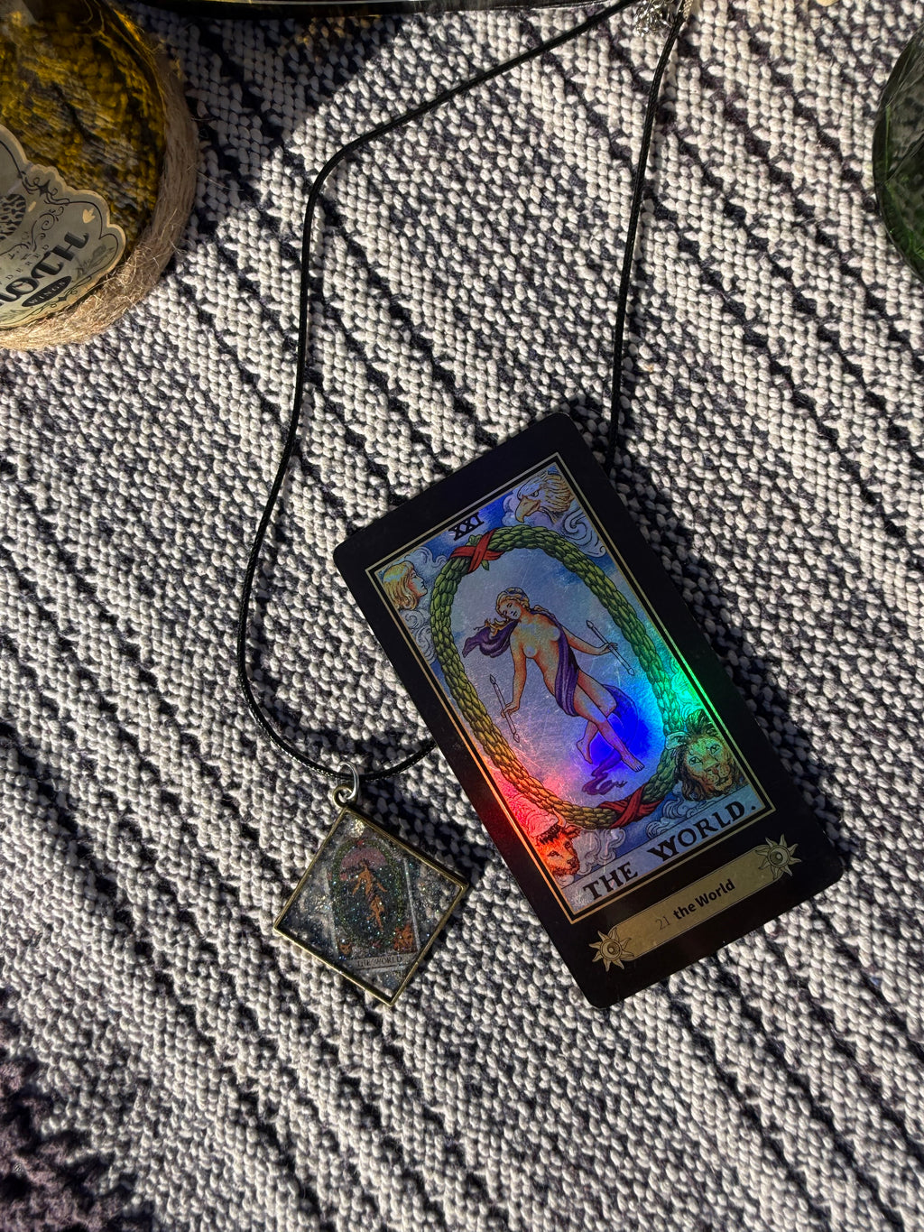 The World | Handmade Tarot Necklace